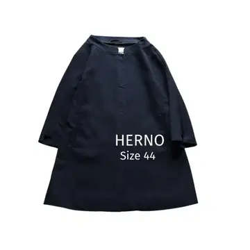 새상품급 HERNO | 정가 14만 오피서 칼라 코트 네이비 44