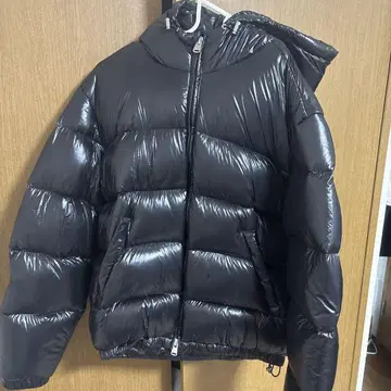 ZARA 후드 부착 다운 자켓 L 블랙