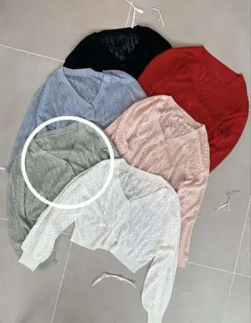 MAJESTIC LEGON 리본 시스루 니트 가디건 [미도리] 가격 인하