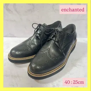 레어템 enchanted 천연 가죽 윙 칩 레이스업 슈즈 25$6