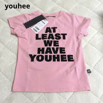 한국 YOUHEE 상의 반팔 T셔츠 핑크 새상품