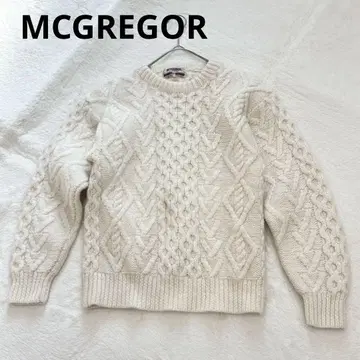 MCGREGOR 맥레거 케이블 짜임 아란 니트 두꺼운 원단 핸드 니트
