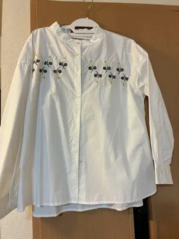 POU DOU DOU 자수 블라우스 셔츠 sizeM/화이트