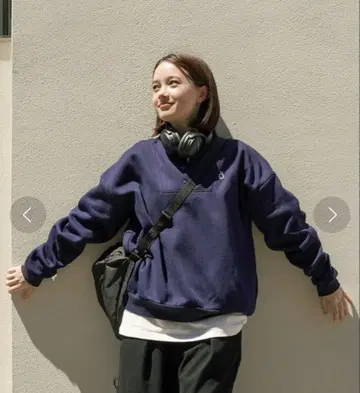 omom sot 하프 버튼 두마크 맨투맨