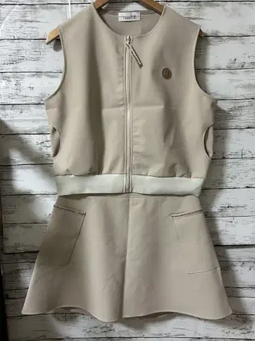 여성용 골프웨어 셋업 베스트 스커트 L 사이즈 베이지 가을 옷