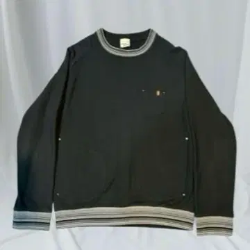 AtelierNotify 블랙 스트라이프 리브 트레이닝복 블랙 M