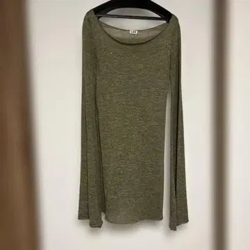 LGB 올리브 그린 긴팔 티셔츠 튜닉 원피스