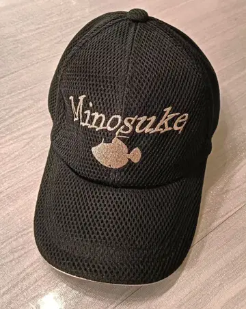 [ Minosuke ] 가죽 물고기 디자인 메쉬 캡
