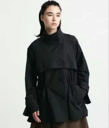 플러시 요크 미들 기장 코트 / 일본제