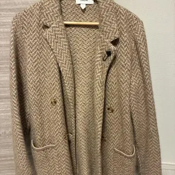 [ 새상품급 ] LARDINI 베이지 헤링본 테일러드 자켓