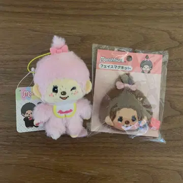 몽치치 컬러풀 마스코트 3 핑크 페이스 마그넷