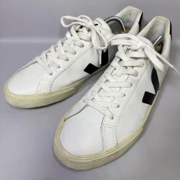 [대특가] VEJA 스니커즈 화이트 블랙 로우컷 27cm