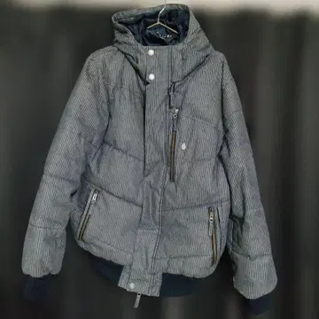 Volcom 스트라이프 후드 부착 자켓 M