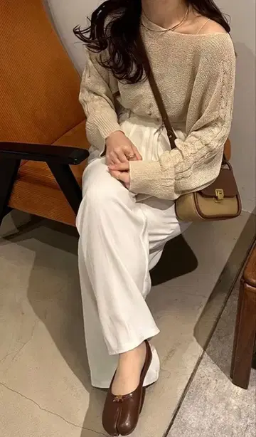 크롭 시스루 레이어드 니트