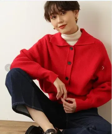옷깃 달린 숏 가디건