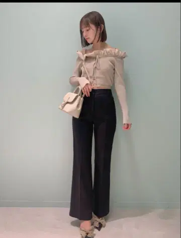SNIDEL 슬림 레그 스트레치 팬츠