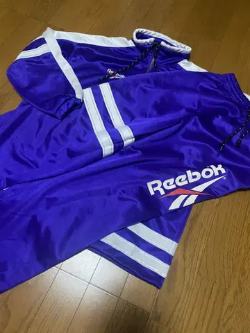 새상품급 90s 리복 Reebok 보라색 하프 지퍼 셋업 상하의 M