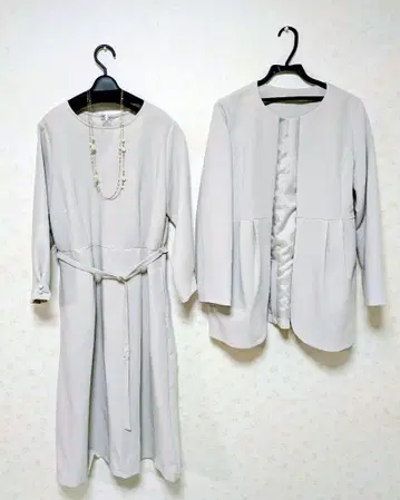 가격 인하! 그레이 원피스와 자켓 셋업 입학/졸업 축하 정장