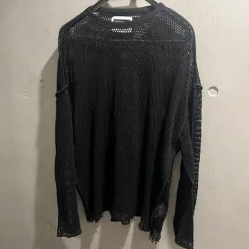 MAISON SPECIAL 메쉬 니트 블랙