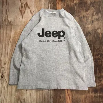 00s Jeep 맨투맨 그레이 자동차 기업 레이싱 vintage