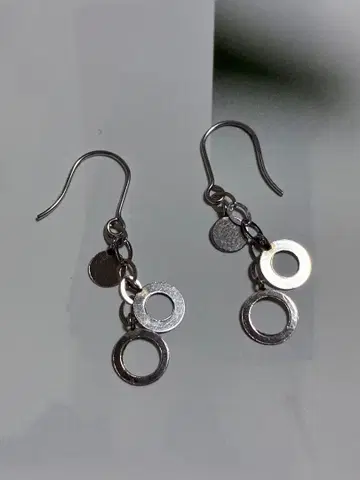 K14WG 링 체인 귀걸이