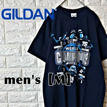 O59 [ GILDAN ] 프린트 T셔츠 [ 남성용 M ] 네이비