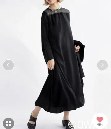 OWNth 블랙 롱 드레스