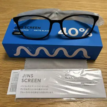 JINS SCREEN Wellington Matte Black 40%