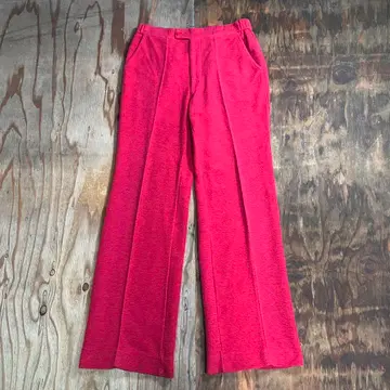 80s 비비드 핑크 벨보텀 슬랙스 팬츠 플레어 VINTAGE