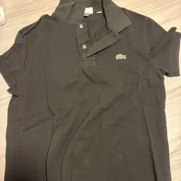 LACOSTE 블랙 피케 셔츠 US M