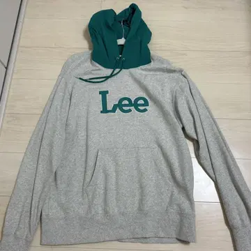 Lee 후드 부착 후드티 그레이/틸