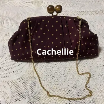 새상품급 Cachellie 셰리에 2WAY 도트 파티 백 가마구치