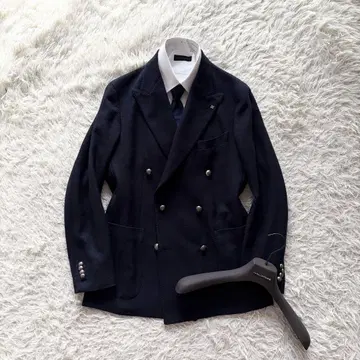 [ 새상품급 ] TAGLIATORE 네이비 울 더블 자켓 사이즈 50