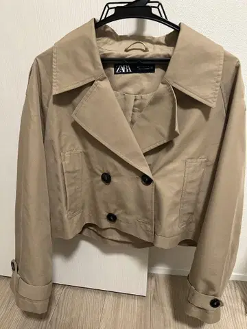 ZARA 베이지 더블 브레스트 트렌치코트 M
