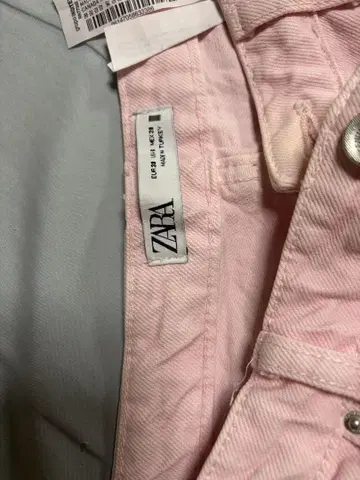 ZARA 핑크 스트레이트 데님 팬츠