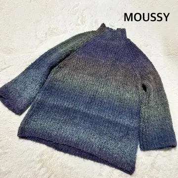 [ 새상품 미사용 ] MOUSSY 그라데이션 하이넥 니트 프리 사이즈