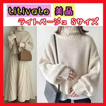 [ 새상품급 ] titivate 티티베이트 볼륨 니트 터틀넥 니트