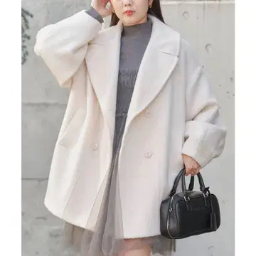 chico 샤기 더블 미들 기장 코트
