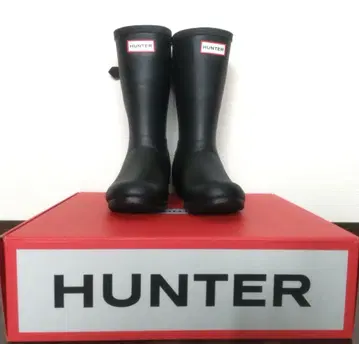 HUNTER 레인 부츠 25cm 오리지널 숏 블랙 장화