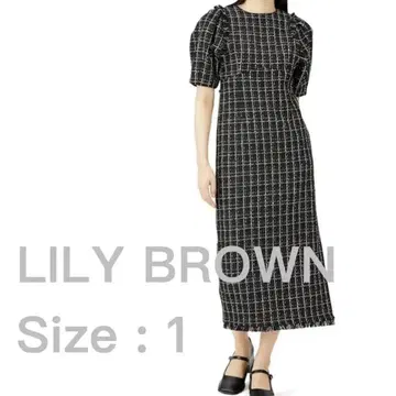 LILY BROWN 트위드 원피스 블랙 트위드 2023AW