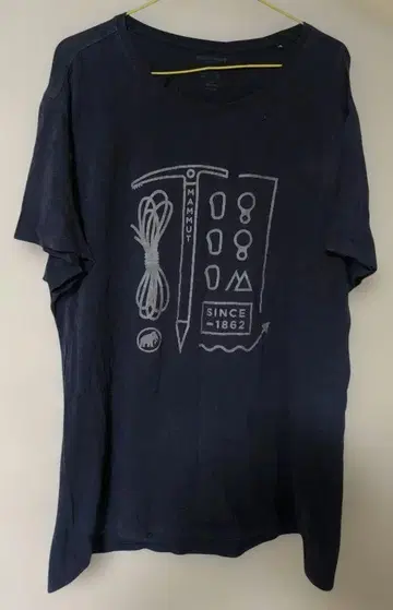 MAMMUT 그래픽 T셔츠 XL 네이비