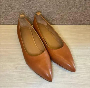 브라운 스틸레토 플랫슈즈 질 샌더 Jilsander 38