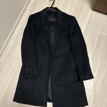 COMME CA MEN 체스터 코트 S 사이즈 다크 네이비