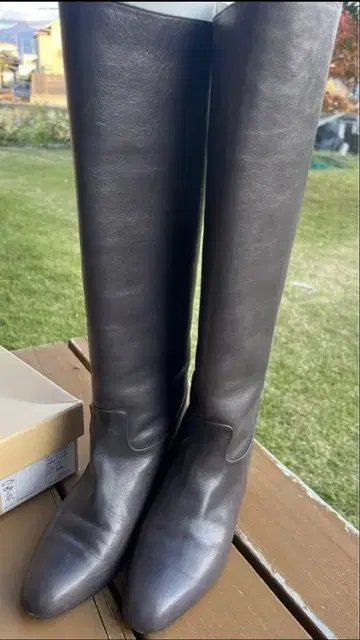 투모로우랜드 롱 부츠 36 23cm 네이비 새상품급