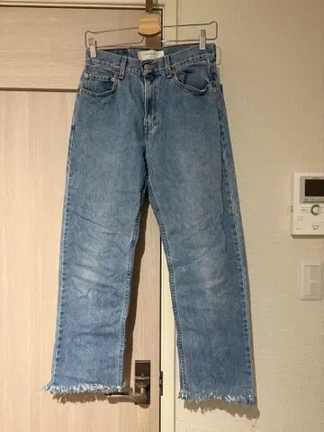 Levi's 505 프린지 밑단 라이트 블루 데님