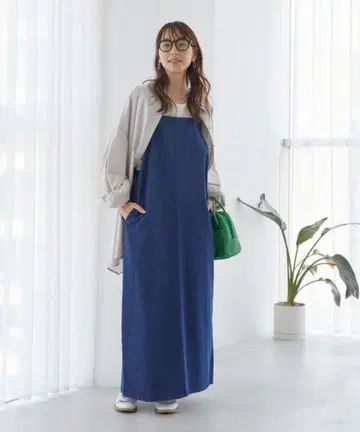 PENNEYS x FREAK'S STORE 별주 오버롤 스커트 블루 데님