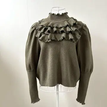 Vintage 프릴 니트 아틀리에 마리코 일본제 레트로 구제 의류