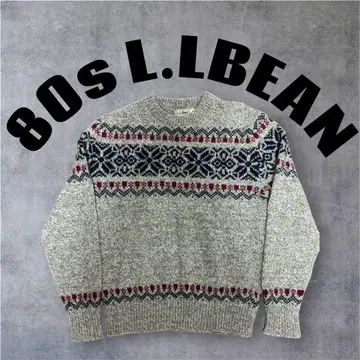80s 빈티지 L.L.Bean 노르딕 스웨터 니트