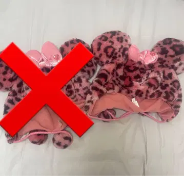 미니 팬캡 레오파드 무늬 핑크 디즈니 공식