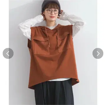 Lupilien 헤비 웨이트 맨투맨 후드 부착 베스트 벽돌